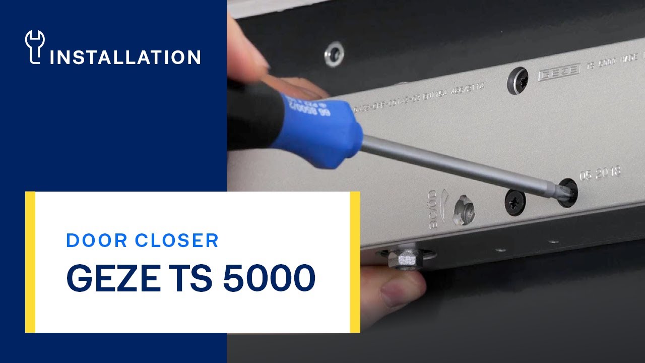 GEZE TS 5000 door closer In the following video, we demonstrate the fast and simple installation of the GEZE TS 5000 door closer.